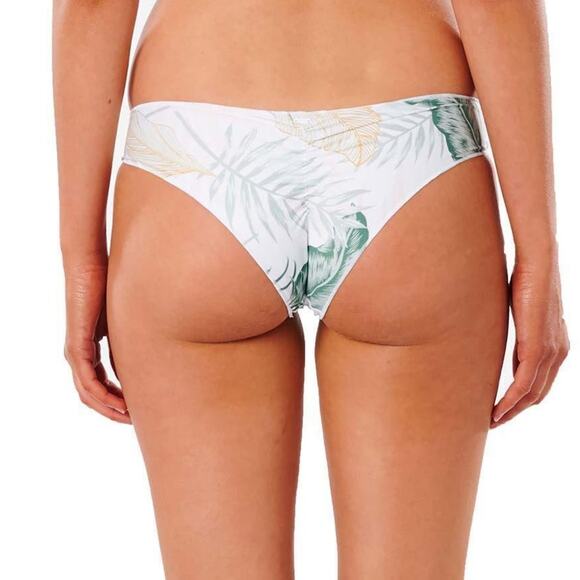 NWOT Rip Curl Coastal Palms Cheeky Hipster Bottoms White  #294398 Size SMALL - Picture 1 of 6